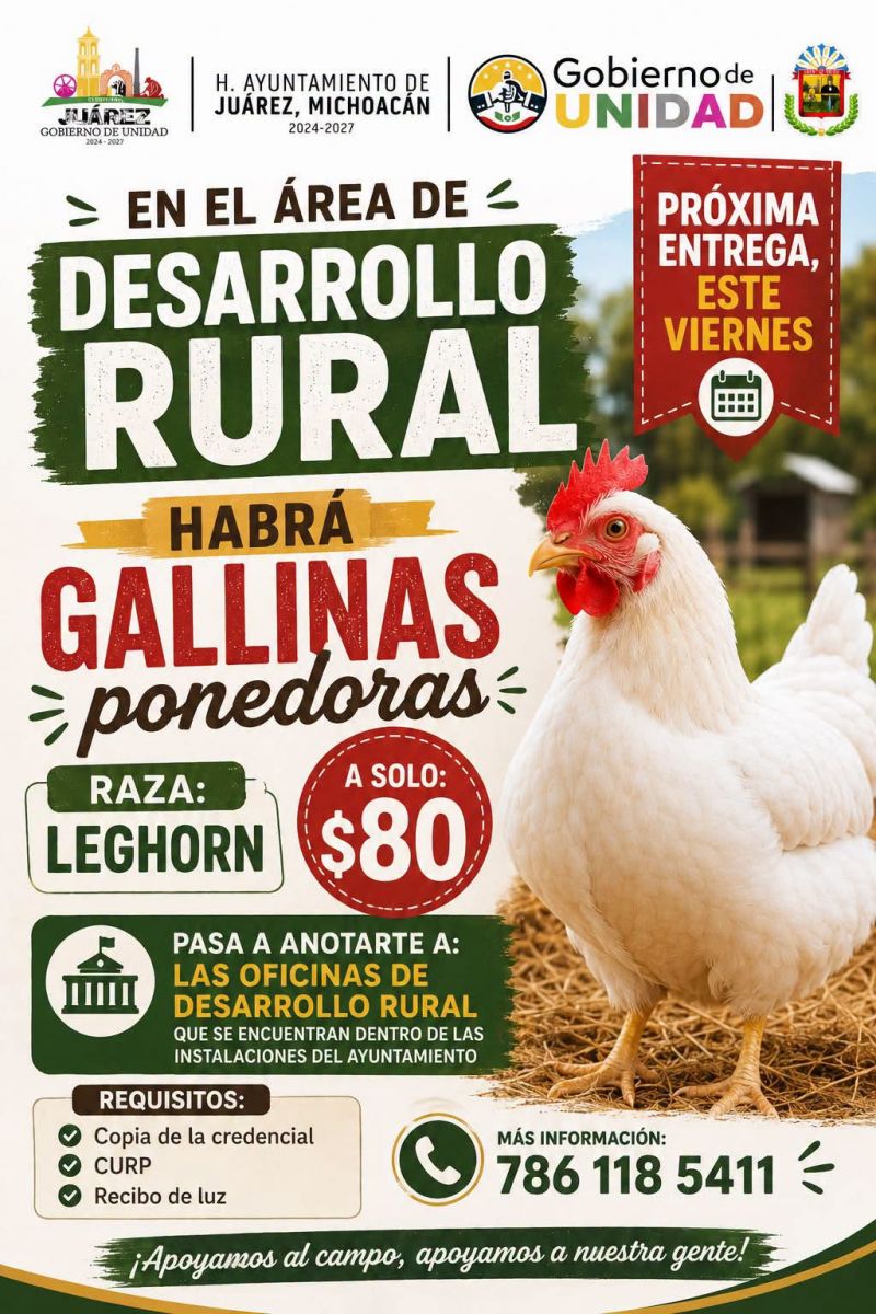 ¡Atención productores y familias del municipio!